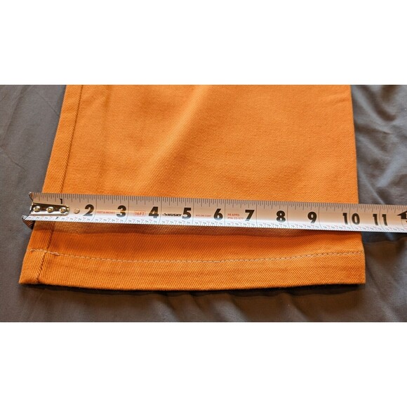 VTG CLENCH JEANS Orange Denim 36x32/31 Baggy Carpenter Wide Skater JNCO Style - Picture 12 of 13